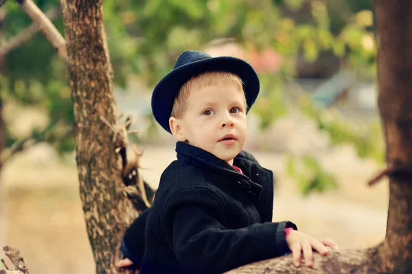Jesień portret chłopca — Zdjęcie stockowe
