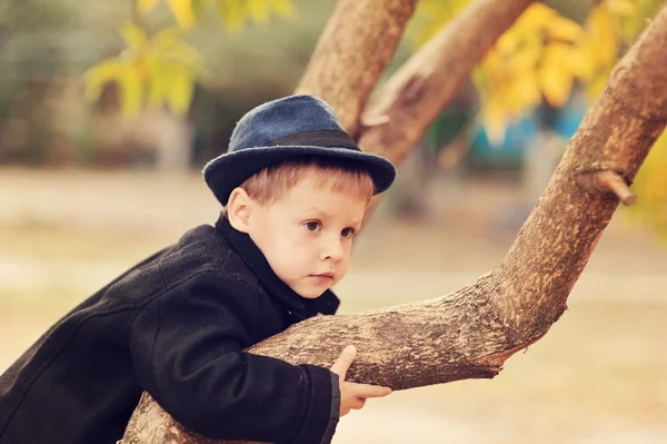 Herbstporträt des Jungen — Stockfoto