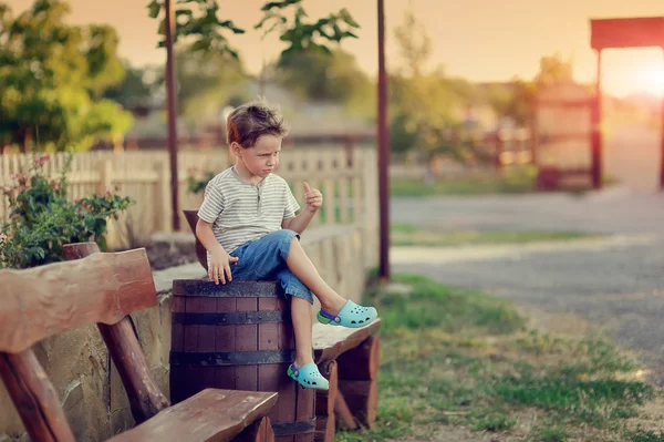 The boy on the ranch — Stock Photo, Image