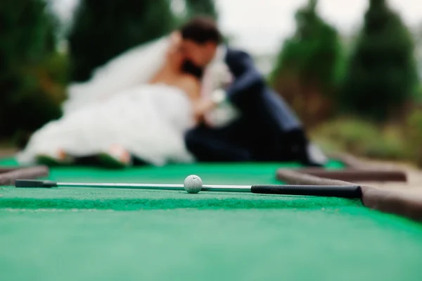Ślub golf — Zdjęcie stockowe