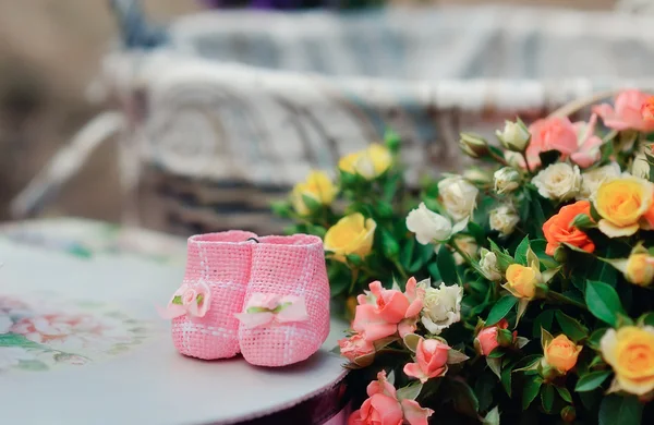 Baby booties — Stock Photo, Image