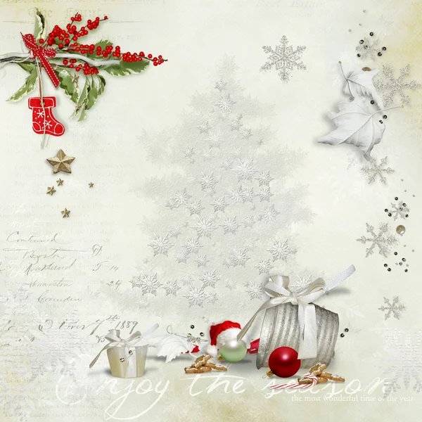 Karácsonyi kártya Stock Kép