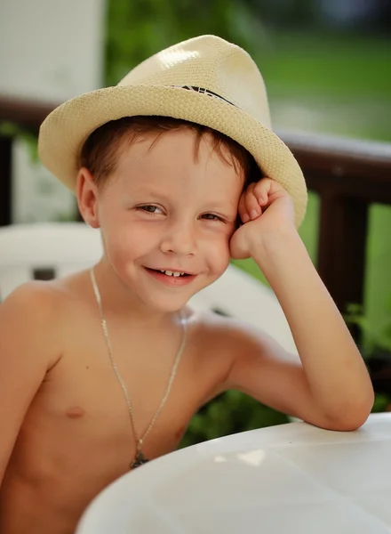 Pequeno cowboy. — Fotografia de Stock