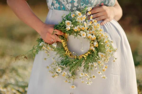Camomile wreath — Stock Photo, Image