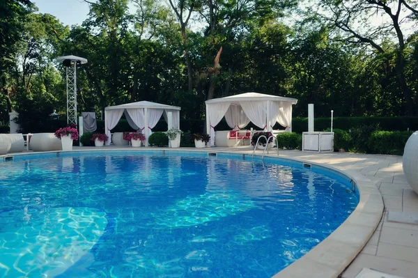 Piscina azul — Foto de Stock