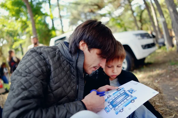 Filho com o pai — Fotografia de Stock