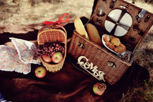 Martwa natura piknik jesień — Zdjęcie stockowe