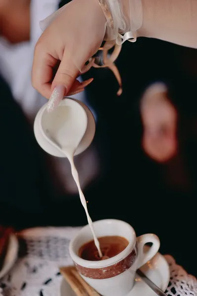 Caffè con crema — Foto Stock