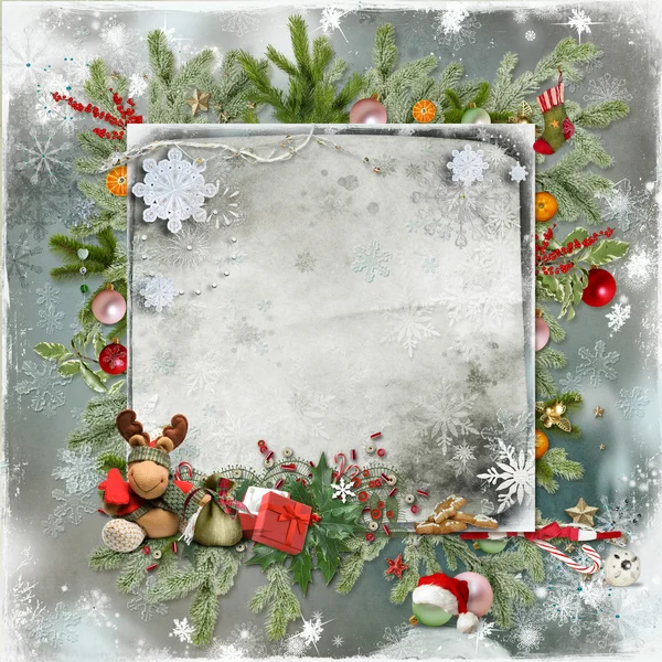 Carte de Noël et Nouvel An — Photo