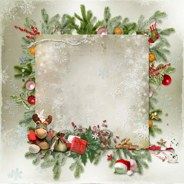 Christmas vintage card Stock Photo by ©chiffa 58394425
