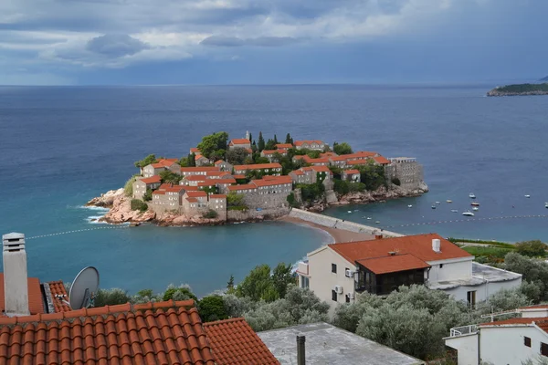 Island with houses — Stock Photo, Image