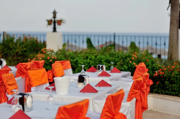 Banquet tables — Stock Photo, Image