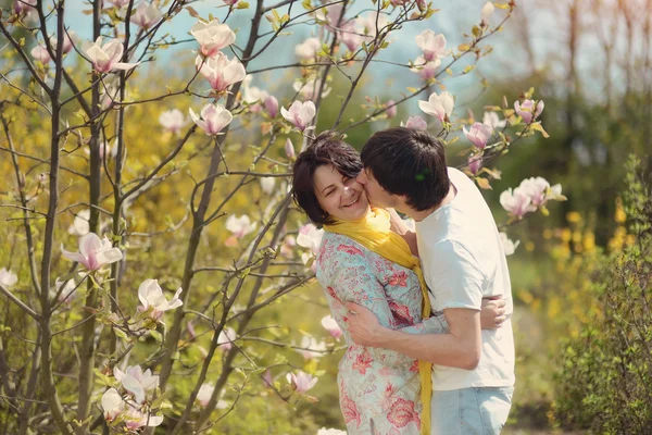 Kärlek och magnolia — Stockfoto