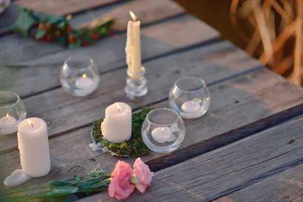 Romantic candle — Stock Photo, Image