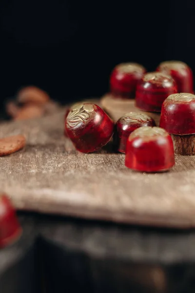 Gevulde Bonbons Handgemaakte Chocolade Maat Gemaakte Cadeauverpakking — Stockfoto