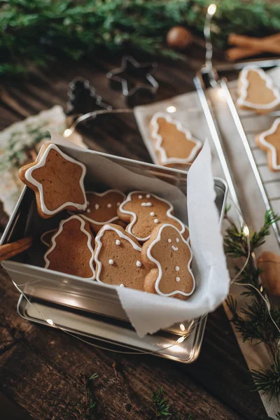 Hausgemachte Kuchen Schokoladenkekse Teegebäck Schokoladengebäck Geschenkkekse Kekse Mit Nüssen — Stockfoto