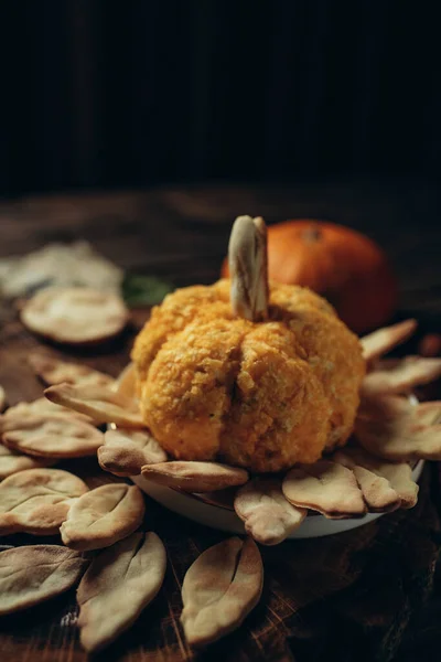 Culinary Pastries Open Pie Vegetables Fruits Pumpkins — Stock Photo, Image