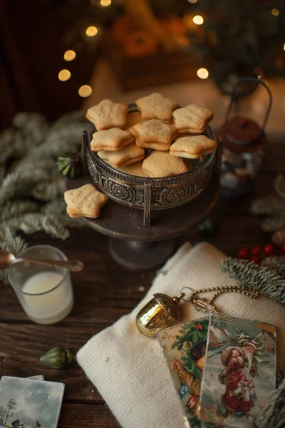 Pasticcini Fatti Casa Biscotti Dolci Con Ripieno Piatto — Foto Stock