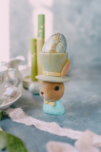 Bahar Paskalyası Natürmort Paskalya Yumurtaları Pastel Renklerde — Stok fotoğraf