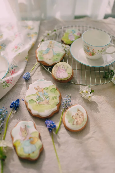 Easter Hand Painted Gingerbread — Zdjęcie stockowe