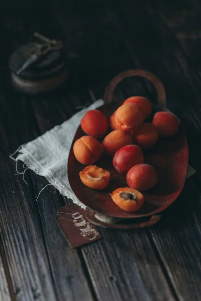 食品摄影低调 水果杏仁维生素 蔬菜素食品 — 图库照片
