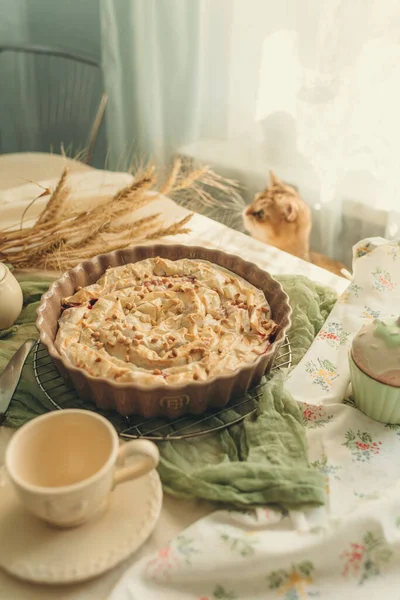 Hausgemachte Kuchen Der Küche Rustikaler Stil Hausgemachtes Gebäck Bäckerei — Stockfoto