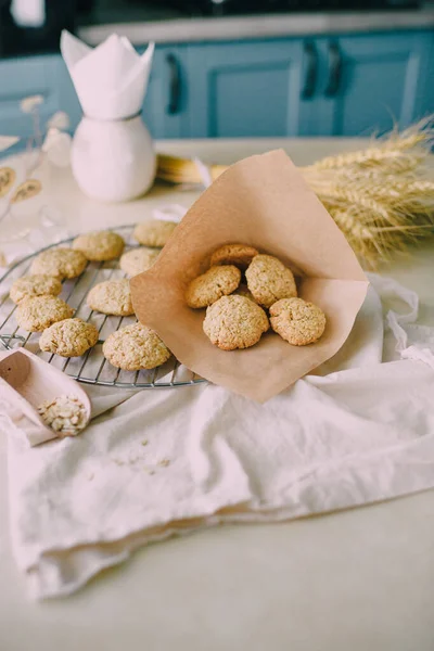 Homemade Cookies Kitchen Table Natural Products Healthy Snack — Foto de Stock
