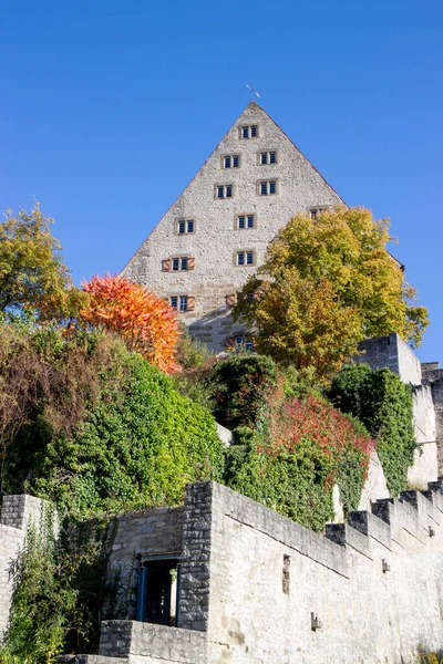 Middeleeuws Oriëntatiepunt Neubausaal Schwaebisch Hal Duitsland — Stockfoto