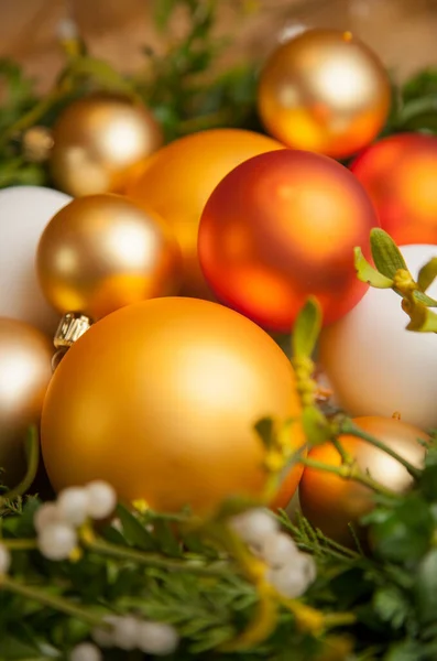 Christmas Decoration Mistletoe Wreath — Stock Photo, Image