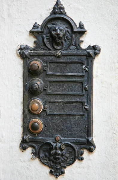 Painel Botão Ferro Antigo — Fotografia de Stock