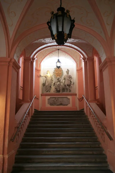 Escadaria Histórica Abadia Melk Áustria — Fotografia de Stock