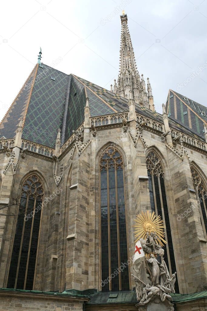 St. Stephen's catedral in the center of downtown Vienna in Austria