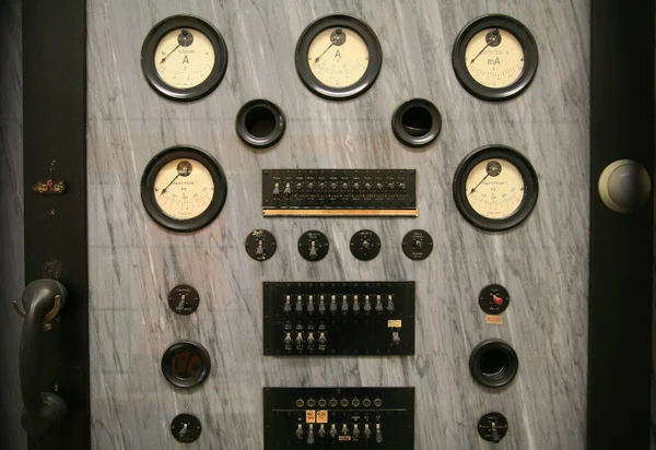 Antiguo Panel Control Retro Eléctrico — Foto de Stock