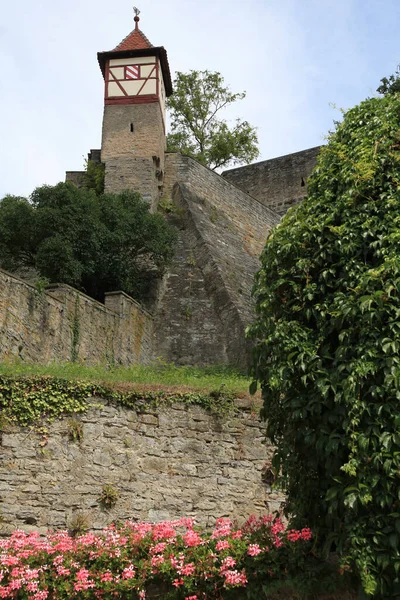 Μικρός Πύργος Του Τείχους Της Πόλης Στο Bad Wimpfen Γερμανία — Φωτογραφία Αρχείου