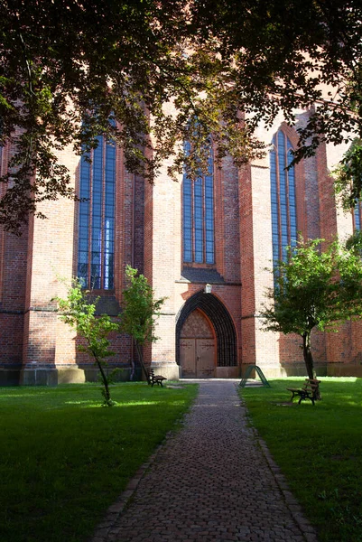 Entrada Iglesia Santa María Barth Alemania — Foto de Stock