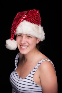 gülümseyen güzel Noel kız