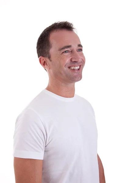 Portrait of a handsome middle-age man smiling, — Stock Photo, Image