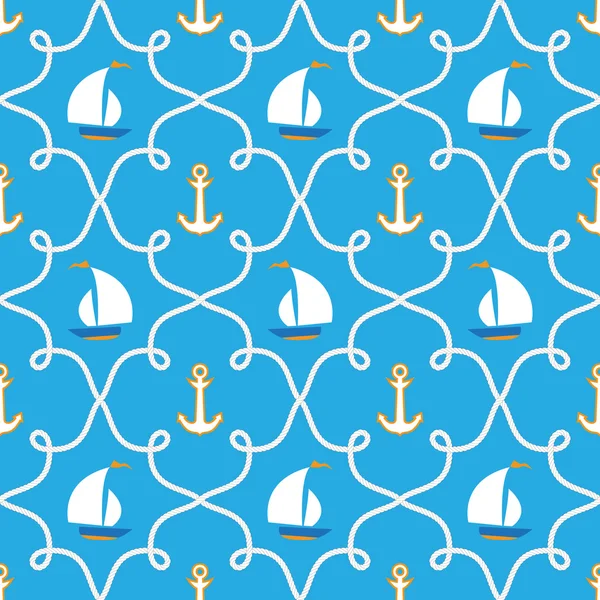 Sömlös havet pattern.marine tema — Stock vektor