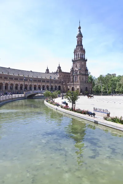 Tower of the plaza de Espana in Seville — Stock Photo, Image