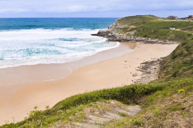 Playa de los locos, Suances (Spain) clipart