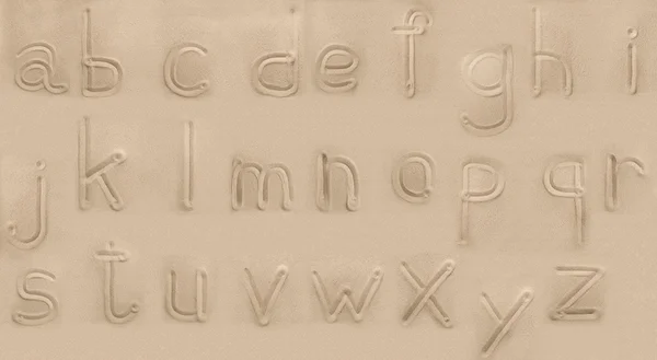 Alphabet de sable . — Photo