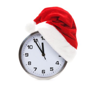 saati ile Noel Noel Baba şapkası