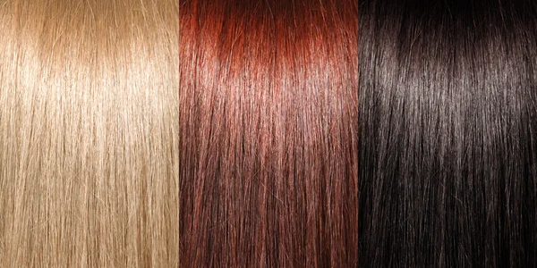 Voorbeeld van verschillende haarkleuren — Stockfoto