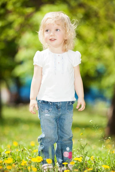 Cute little girl in the park Stock Photo