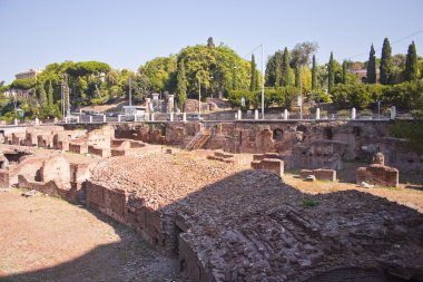 Colosseum yakınındaki Roma kalıntıları