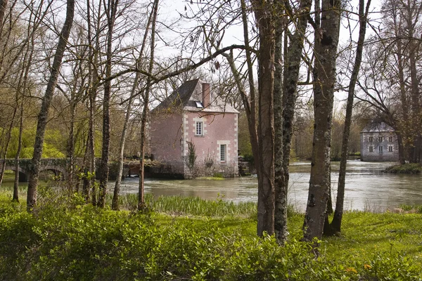 Moulin des Fleurieux on river — Stock Photo, Image