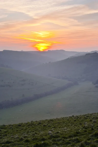 Melbury Down sul confine del Dorset — Foto Stock