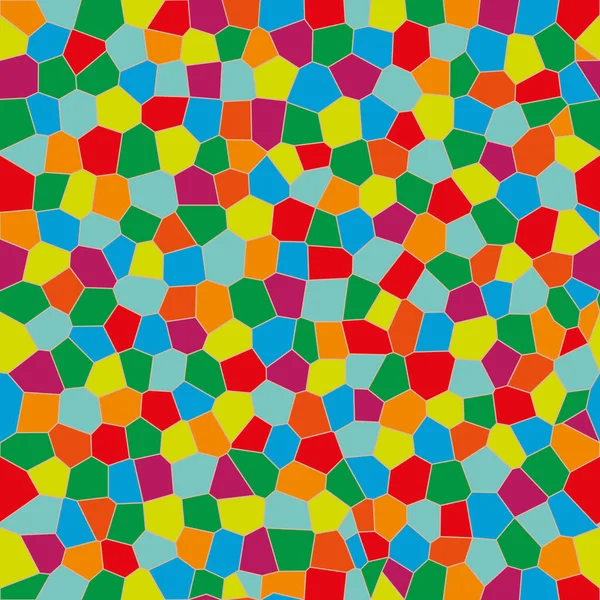 Seamless Vector Pattern Polygonal Multicolored Figures Arranged Random Order Can — Vetor de Stock