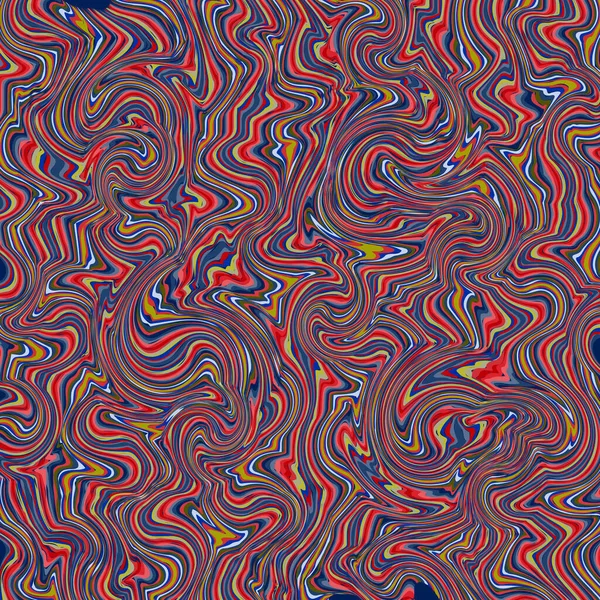 Vector Abstract Mosaic Pattern Multi Colored Curls Curvilinear Shapes Red — Vetor de Stock