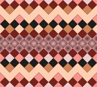 Vektör, Kusursuz, Kahverengi ve Pembe Tonlarda Görüntü, Zig-Zag Şeklinde ve Gradyan Çizgili. Tasarım ve Tekstil 'de Muhtemel Uygulamalar